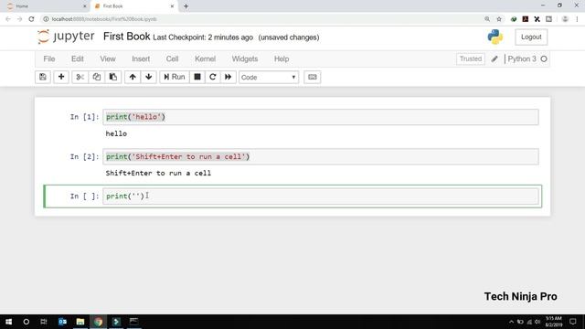 Jupyter Notebook Basics | Python 3 | Anaconda 3 | Video 2 - Tech Ninja Pro смотреть онлайн