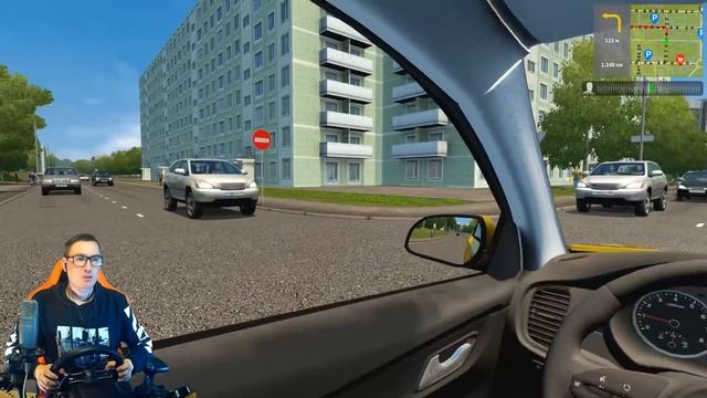 РАБОТАЮ В ЯНДЕКС ТАКСИ НА АРЕНДОВАННОЙ KIA RIO! МАКСИМАЛЬНЫЕ ПРОБКИ В CITY CAR DRIVING + РУЛЬ смотреть онлайн