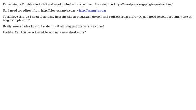 Wordpress: Redirect from subdomain смотреть онлайн