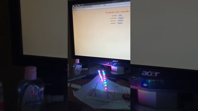 Control WS2812B LED Strip RGB Webserver+nodeMCU