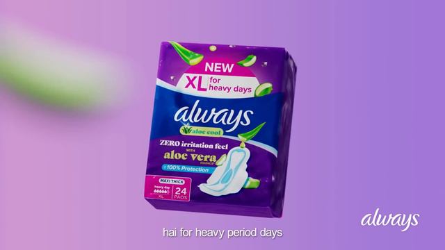 New Always Aloe Cool | Down to Zero leaks and Zero irritation feel for heavy periods days смотреть онлайн