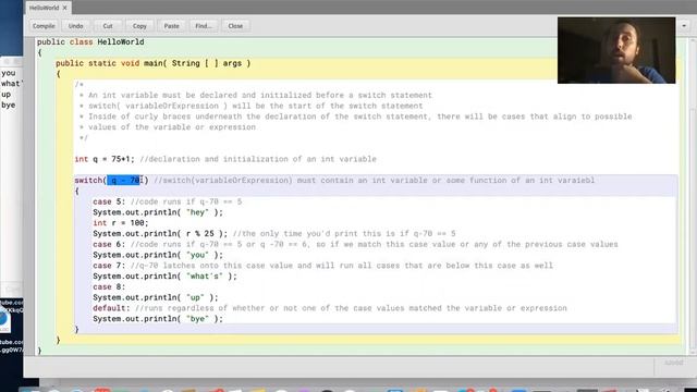 Java Programming: Lesson 11 - Switch Statement (works with int AND char...Lesson 16) смотреть онлайн