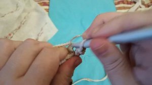 коврик из старого  тюля часть 1.