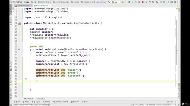 4.5.1. Изучаем Java. Spinner . Android разработка на Kotlin - с нуля смотреть онлайн