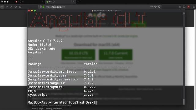 Part 02 Angular 8 Tutorial Series by TechTechTuts: Installation and Creating new Angular App смотреть онлайн