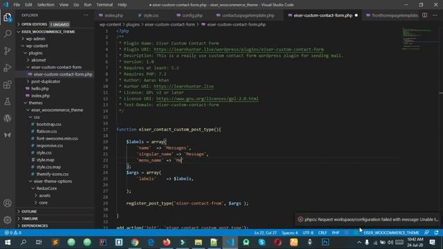 120 Custom Plugin development wordpress woocommerce | Register Custom Post Type смотреть онлайн