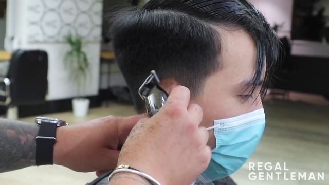 How To Cut A Classic Side Part Haircut (On Difficult Hair) - FULL MENS HAIRCUT TUTORIAL смотреть онлайн