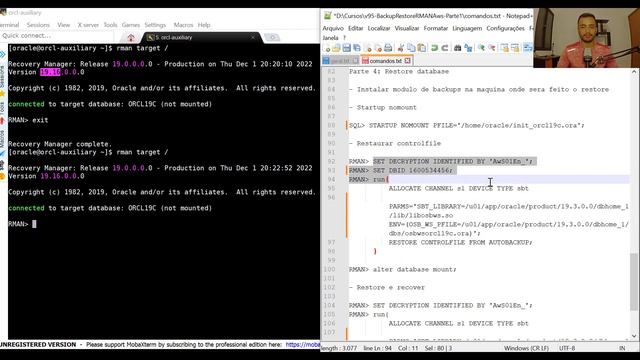 Oracle Database: Backup e Recover RMAN usando o bucket da AWS Amazon S3 - Parte 4 смотреть онлайн