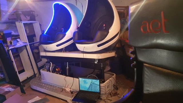 Апгрейд китайского VR симулятора на Dorna под Simtools. Chinese 2DOF VR Simulator Upgrade - Test 2