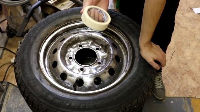 Готовим и красим штампованные диски | Бюджетная покраска дисков своими руками смотреть онлайн