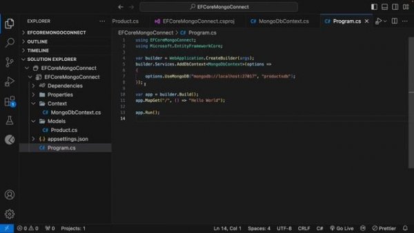 Part 1 - Entity Framework Core with  MongoDB.