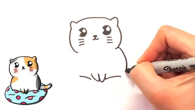 How to Draw a Fat Cat Step by Step | How to Draw a Fatty Cat (Cute and Easy) смотреть онлайн