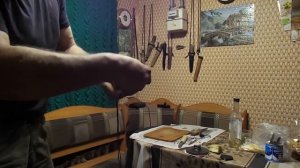 делаю простейшие ножны из бересты так так так