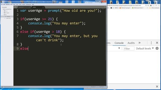 8 Bouncer App and if else Practice смотреть онлайн