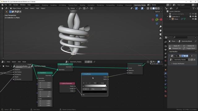 Barbed Wire with Geometry Nodes in Blender смотреть онлайн