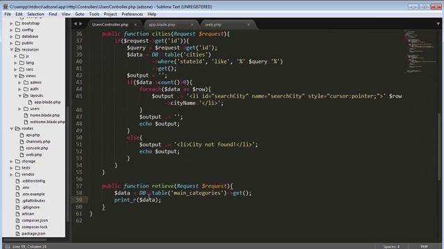 Fetching all the records from the mysql table using ajax jquery and Laravel 5.8 Part-11 смотреть онлайн