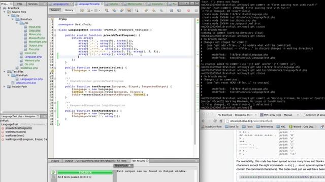 BrainFuck implementation in PHP смотреть онлайн