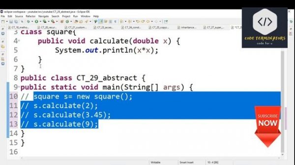 java tutorial 29 Abstract classes and abstract methods