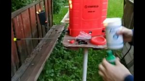 Опрыскиватель  аккумуляторный - распаковка и  опрыскивание