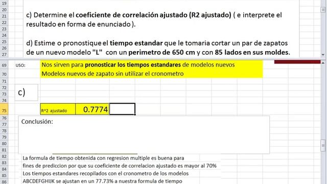 Formula de tiempos con regresión lineal múltiple en EXCEL(501) смотреть онлайн