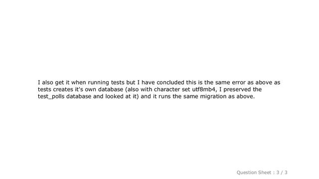 Django : Django MySQL 'utf8' is currently an alias for the character set UTF8MB3, which will be rep смотреть онлайн