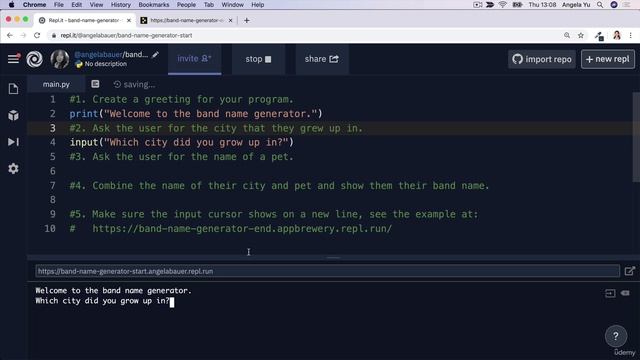 Day 1 - 16-Day 1 Project Band Name Generator смотреть онлайн