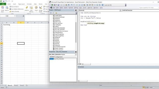 Excel VBA - How To Get The First Character Of A String смотреть онлайн