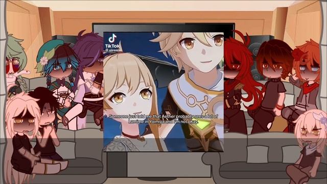 Genshin impact reacts to Aether ?(+lumine) part2 смотреть онлайн