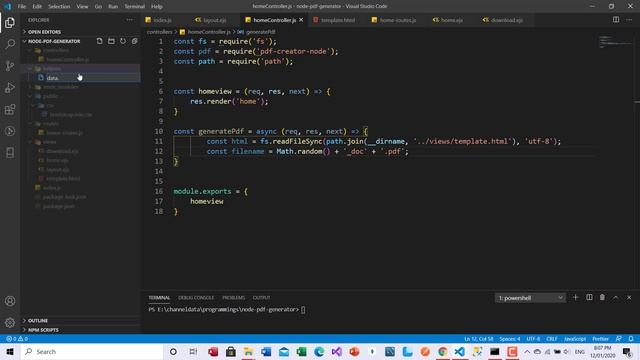 Generate & Download Pdf File With Node js || Beautiful Invoice || PDF FILE Node JS EJS Template смотреть онлайн