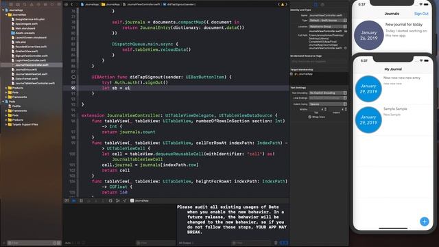 Let's Build Complete iOS App With Firebase Auth, Touch, FaceID: Signup Functionality смотреть онлайн