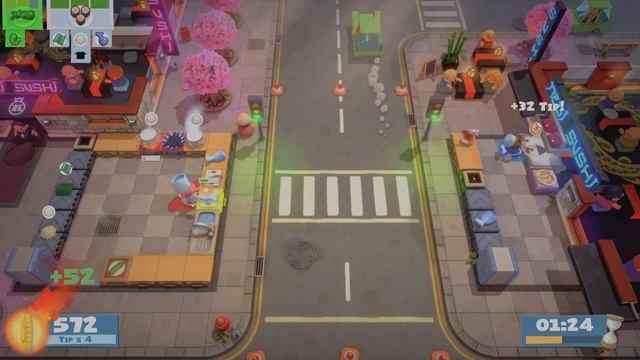 Overcooked! 2 4-1 4 Stars (co-op, PS5) смотреть онлайн