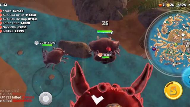 NEW | Crab war to become king | On the beach. Have fun playing this game. смотреть онлайн