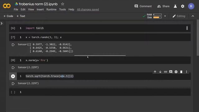 frobenius norm (2) in PyTorch смотреть онлайн