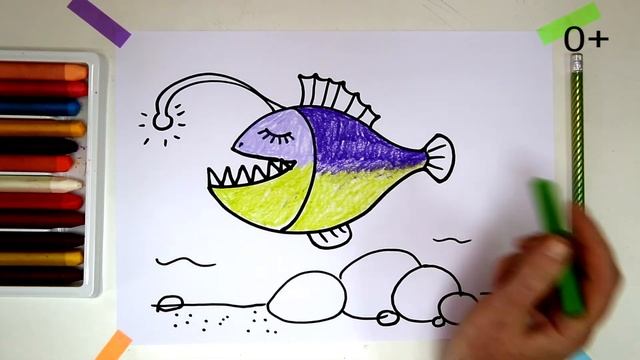 #какнарисовать #РЫБАУДИЛЬЩИК Уроки Рисования Для Детей #howtodraw #anglerfish #drawforchildren