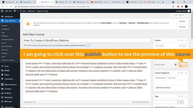 Tutor LMS | How To Create An Online Course Learning Management System Website like udemy. смотреть онлайн