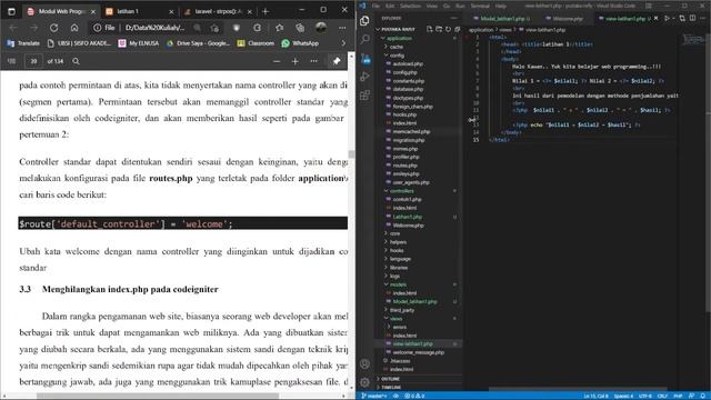 pertemuan 2 || mengimplementasikan tugas 1, 2,3 dan menghilangkan index.php смотреть онлайн