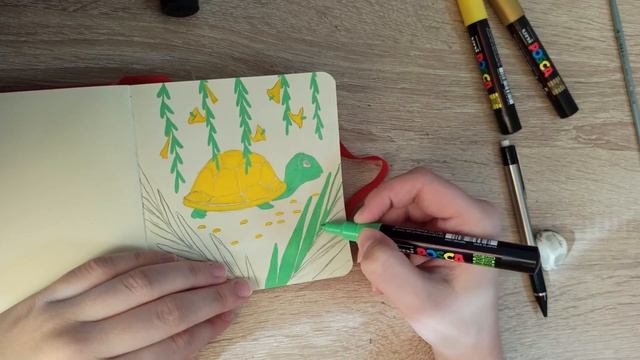 Обзор скетчбука Art Creation и маркеров POSCA смотреть онлайн