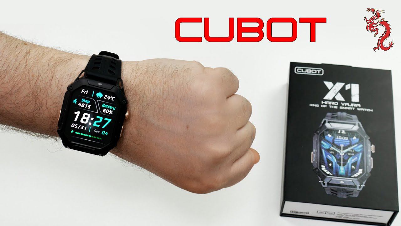 БРУТАЛЬНЫЕ УМНЫЕ часы с AMOLED точным шагомером и БОЛЬШОЙ батареей //CUBOT X1 смотреть онлайн