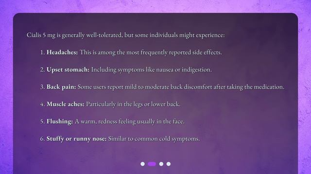 What are the common side effects of Cialis 5 mg? смотреть онлайн