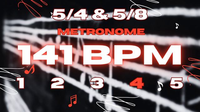 141 BPM - 5/4 & 5/8 Metronome смотреть онлайн