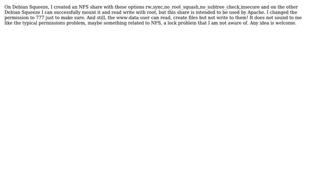 DevOps & SysAdmins: www-data is unable to write to an NFS share смотреть онлайн