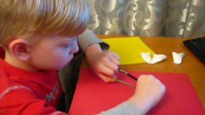 лилия из ватных дисков и бумаги / Поделка на 8 марта