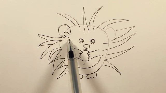 *ЕЖИК* Как просто и легко нарисовать ЁЖИКА, идеи для срисовки. Draw a hedgehog. Art & Drawings. смотреть онлайн