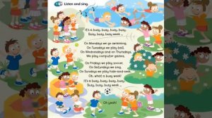 English song for children: It´s a busy busy week