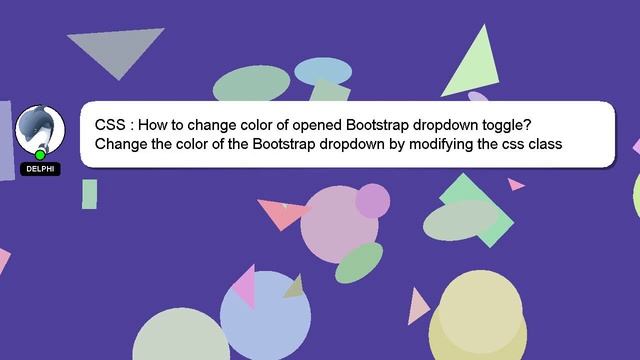 CSS : How to change color of opened Bootstrap dropdown toggle? смотреть онлайн
