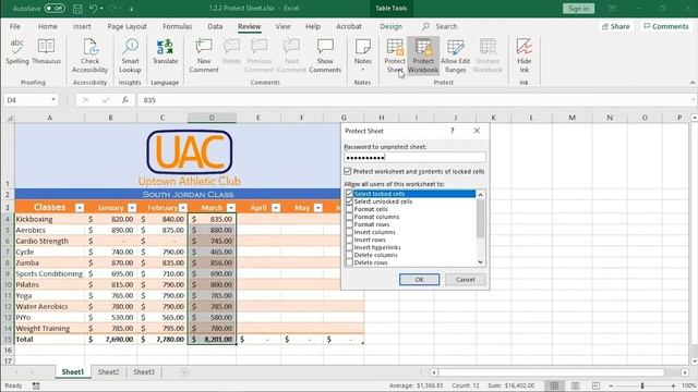 Protect Worksheets and Cell Ranges - Excel 2019 Expert tutorial смотреть онлайн