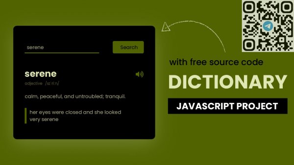 Создание приложения-словаря на HTML CSS и JavaScript Build A Dictionary App in HTML CSS JavaScript