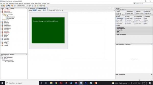 Java Swing GUI - Data Transfer Between Frames | Java Swing Tutorial | Swing Java