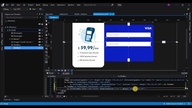 WPF Tutorial :Payments UI design in Visual studio blend 2019 | HandyControls UI Library | C# WPF смотреть онлайн