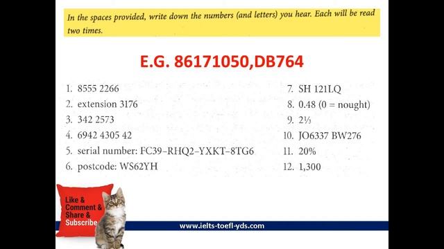 NUMBERS AND LETTERS - IELTS LISTENING смотреть онлайн